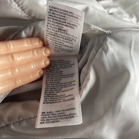 The North Face Women M Mossbud Insulated Reversible Vest Cream Brown Granolagirl - Picture 9 of 10